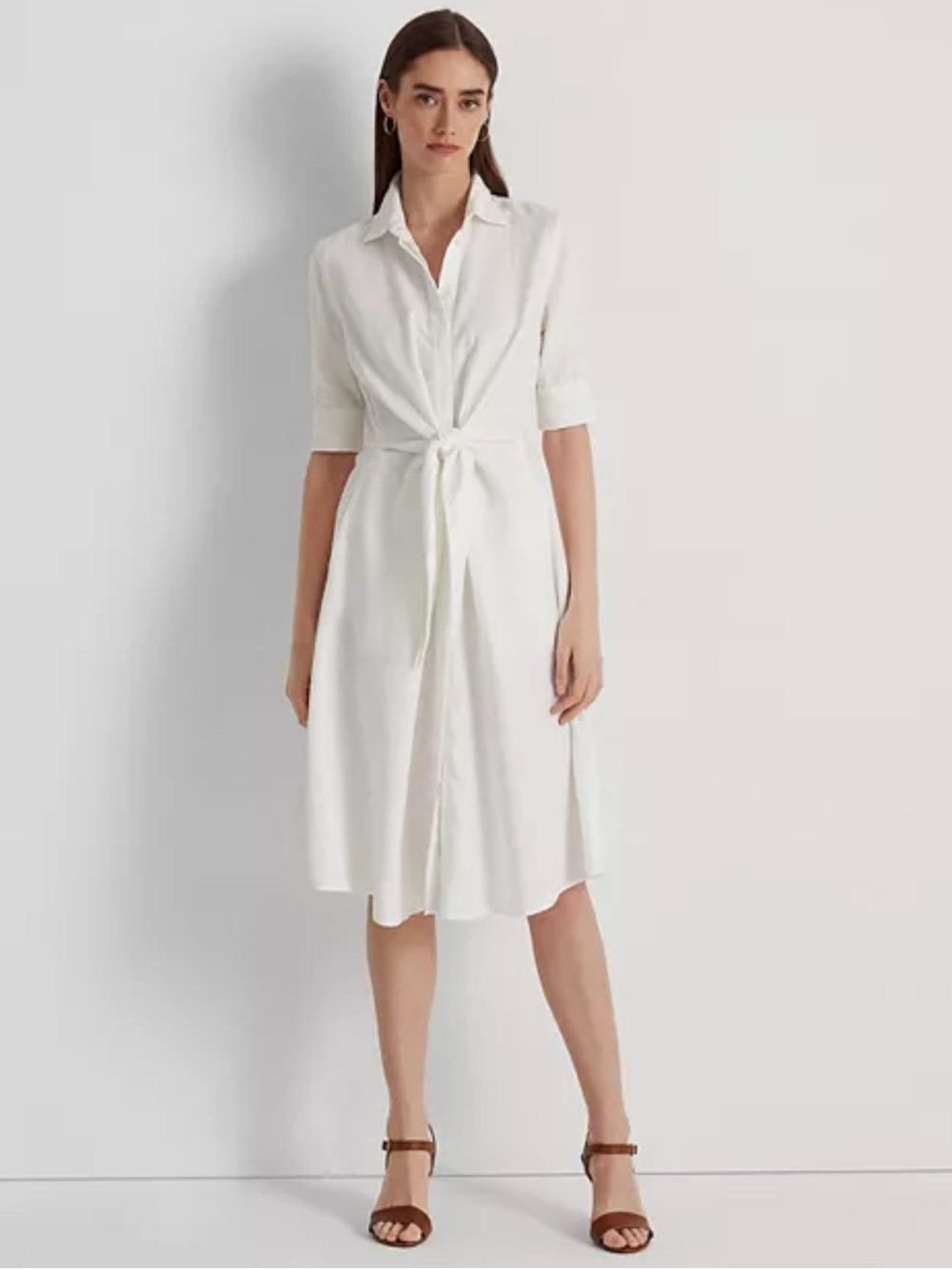 Ralph Lauren Tie Front Linen Dress